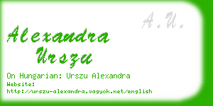 alexandra urszu business card